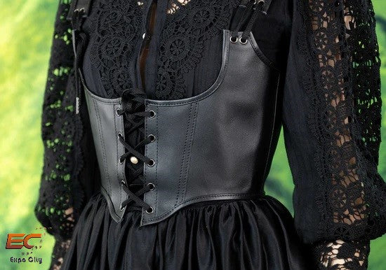 Black Leather Corset