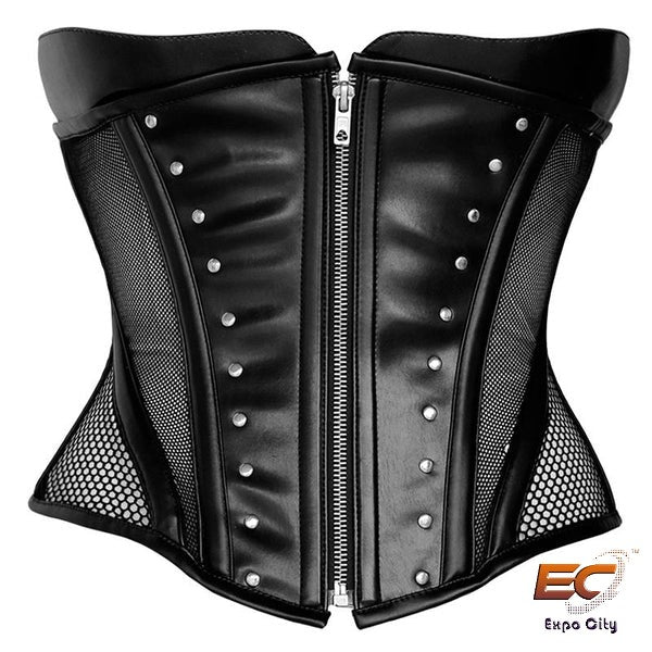 Black Leather Corsets