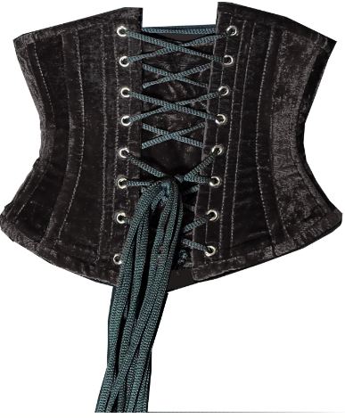 Expo City Velvet Underbust steel-boned authentic heavy Red and Black Corset