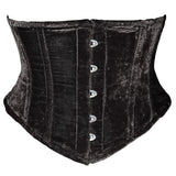 Expo City Velvet Underbust steel-boned authentic heavy Red and Black Corset