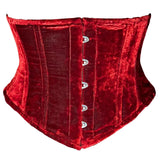 Expo City Velvet Underbust steel-boned authentic heavy Red and Black Corset